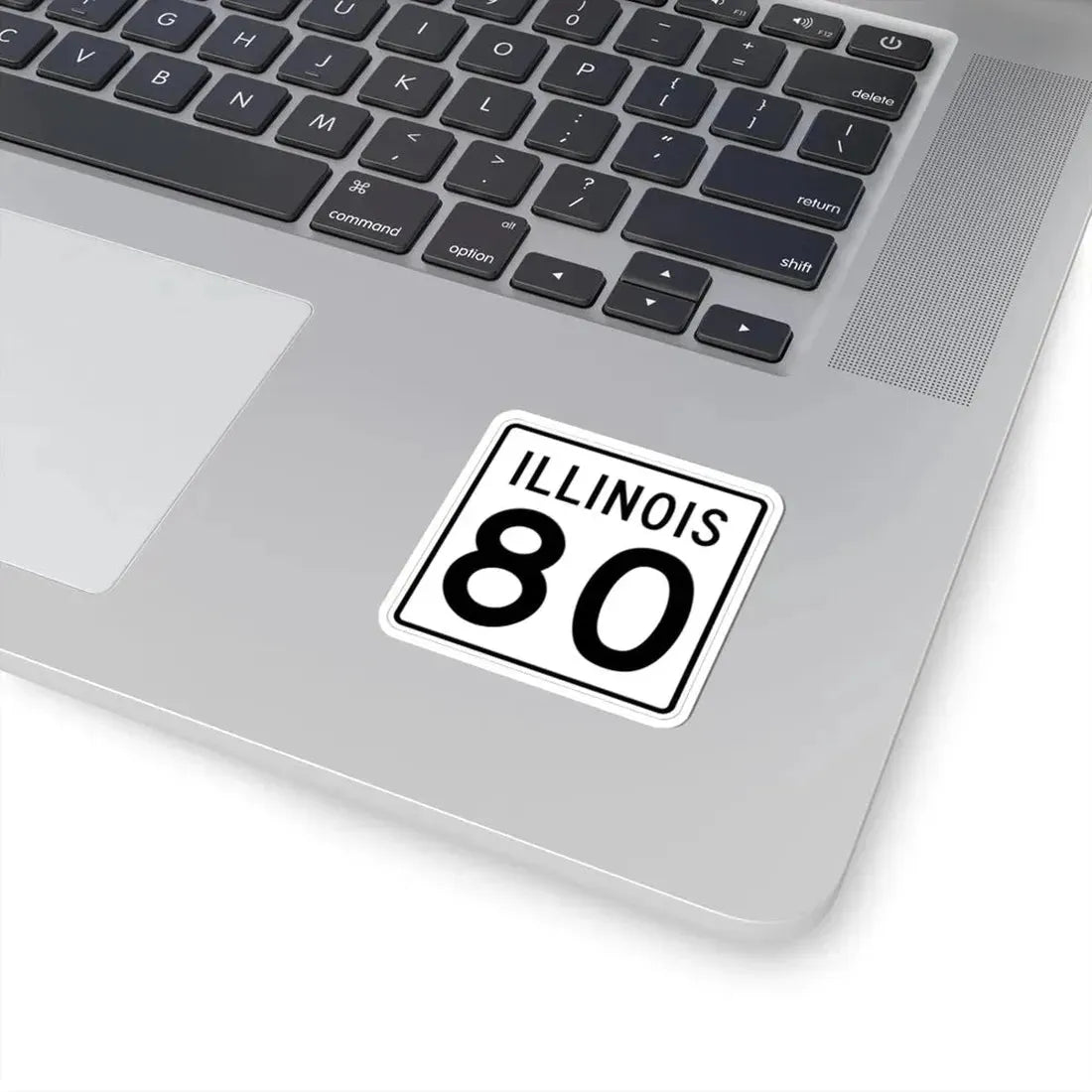 Illinois 80 1960 (Illinois) (Road Sign) STICKER Vinyl Kiss-Cut Decal - The Sticker Space