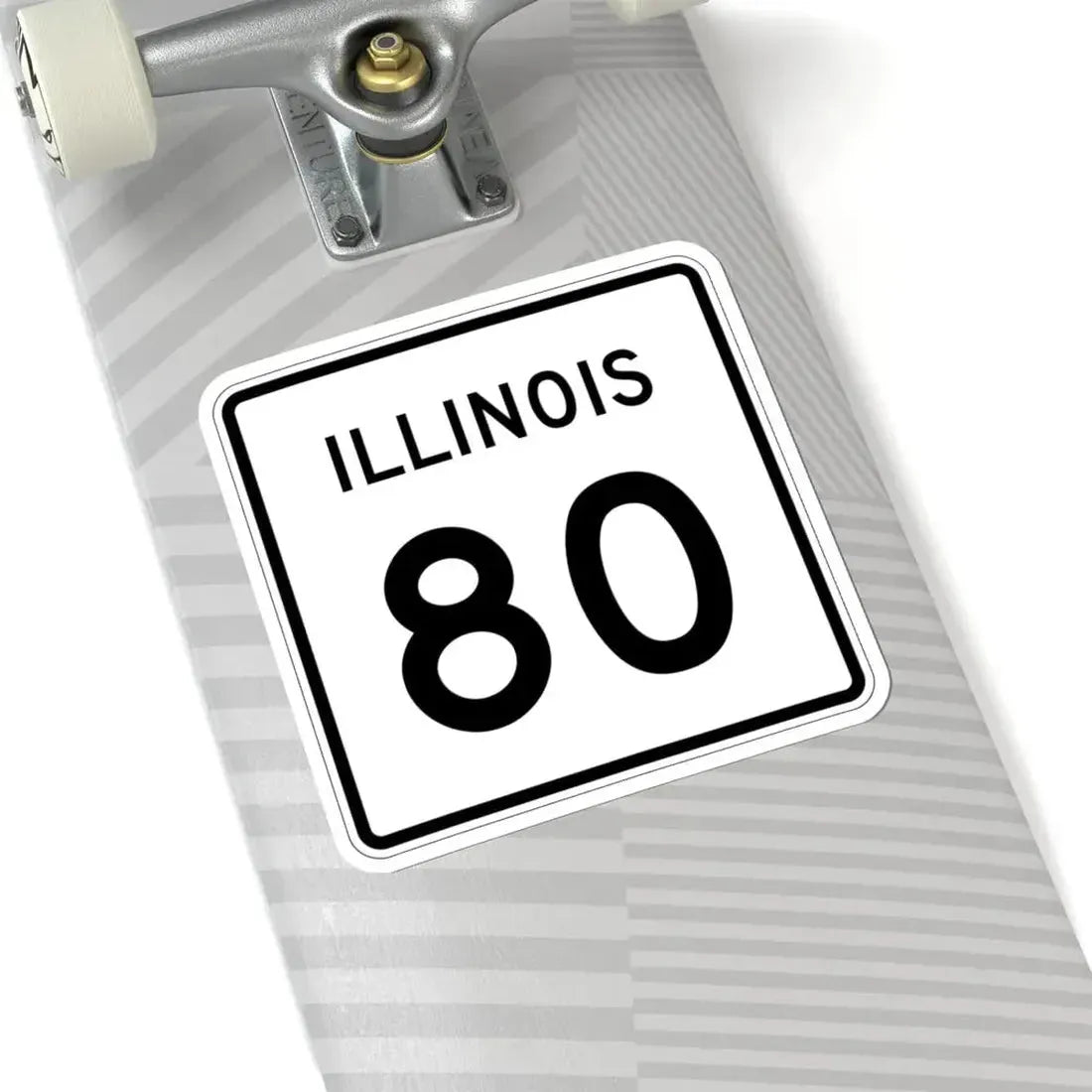 Illinois 80 (Illinois) (Road Sign) STICKER Vinyl Kiss-Cut Decal - The Sticker Space