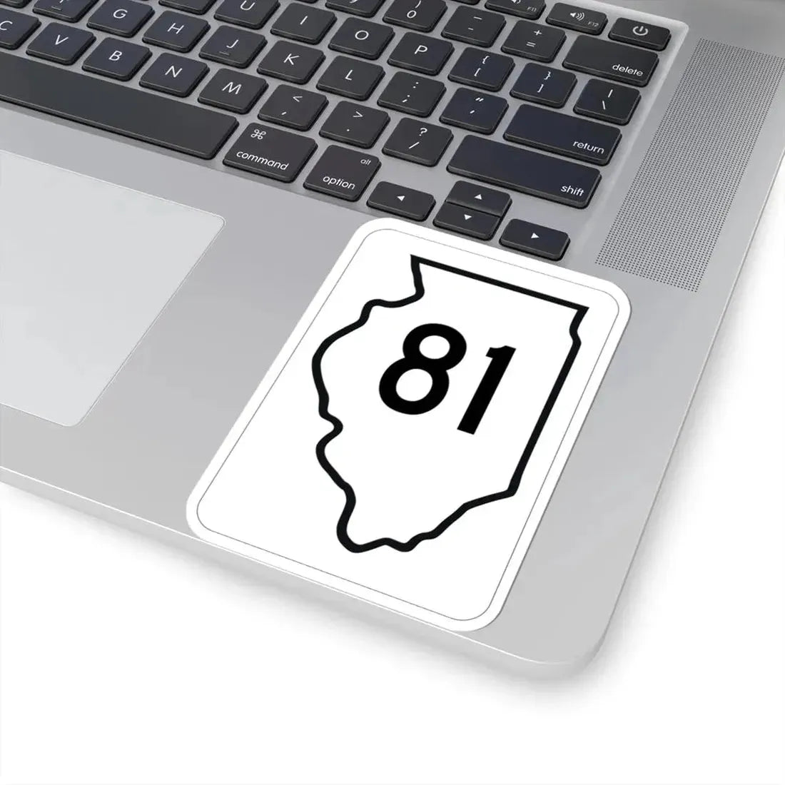 Illinois 81 1950 (Illinois) (Road Sign) STICKER Vinyl Kiss-Cut Decal - The Sticker Space