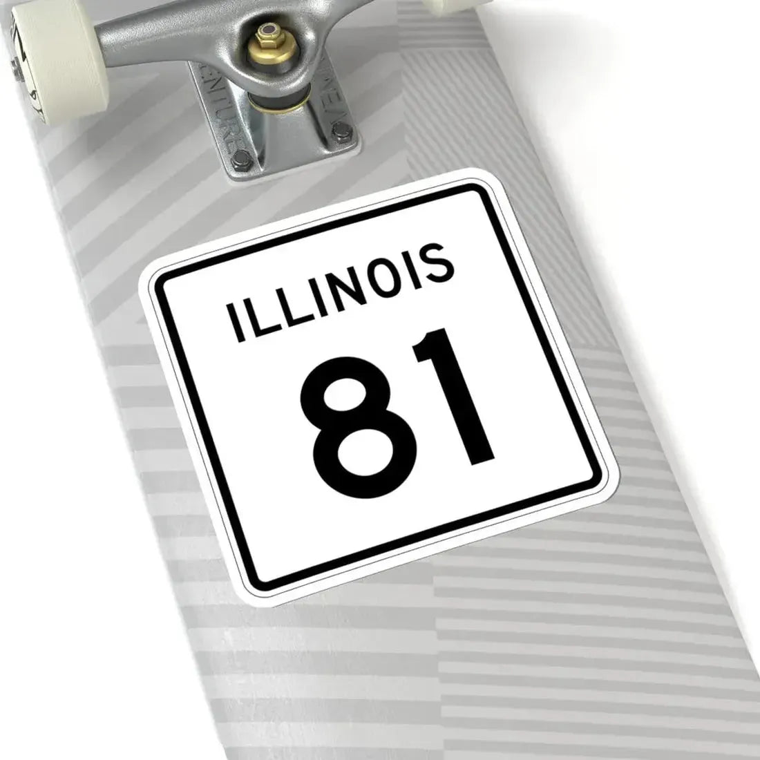 Illinois 81 (Illinois) (Road Sign) STICKER Vinyl Kiss-Cut Decal - The Sticker Space