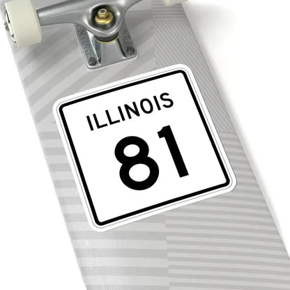 Illinois 81 (Illinois) (Road Sign) STICKER Vinyl Kiss-Cut Decal - The Sticker Space