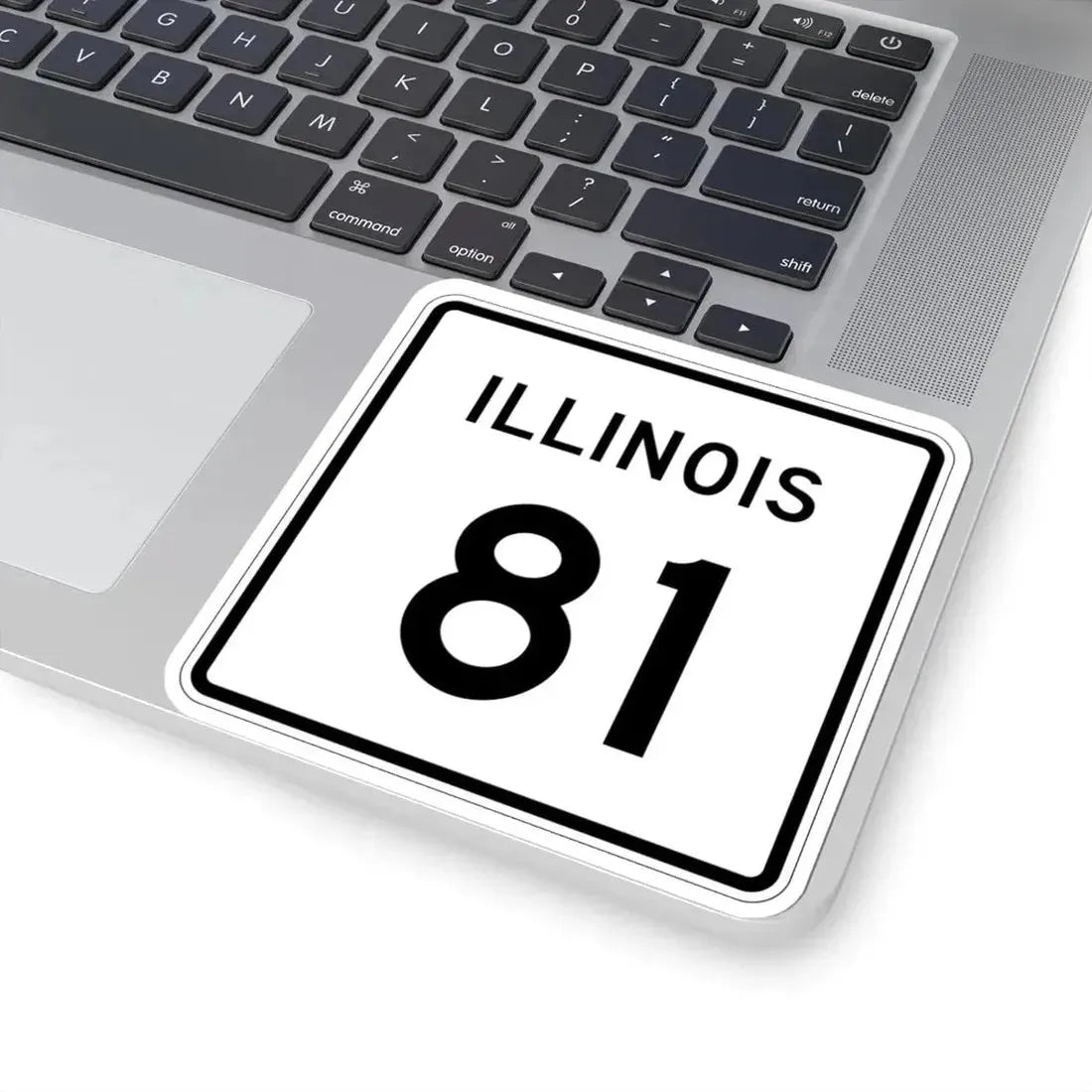 Illinois 81 (Illinois) (Road Sign) STICKER Vinyl Kiss-Cut Decal - The Sticker Space