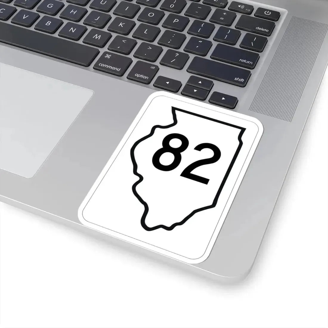 Illinois 82 1950 (Illinois) (Road Sign) STICKER Vinyl Kiss-Cut Decal - The Sticker Space