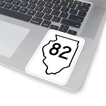 Illinois 82 1950 (Illinois) (Road Sign) STICKER Vinyl Kiss-Cut Decal - The Sticker Space