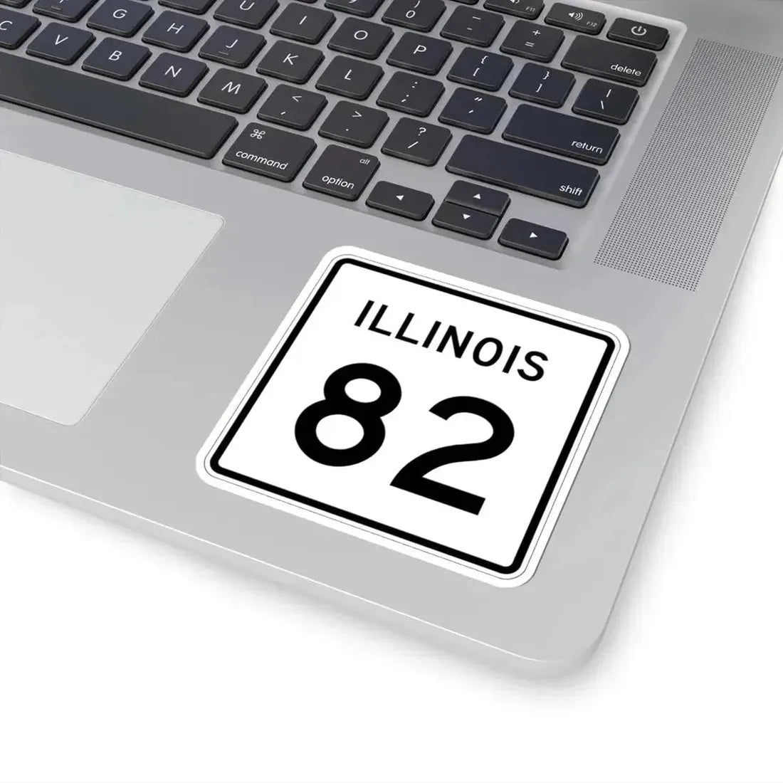 Illinois 82 (Illinois) (Road Sign) STICKER Vinyl Kiss-Cut Decal - The Sticker Space