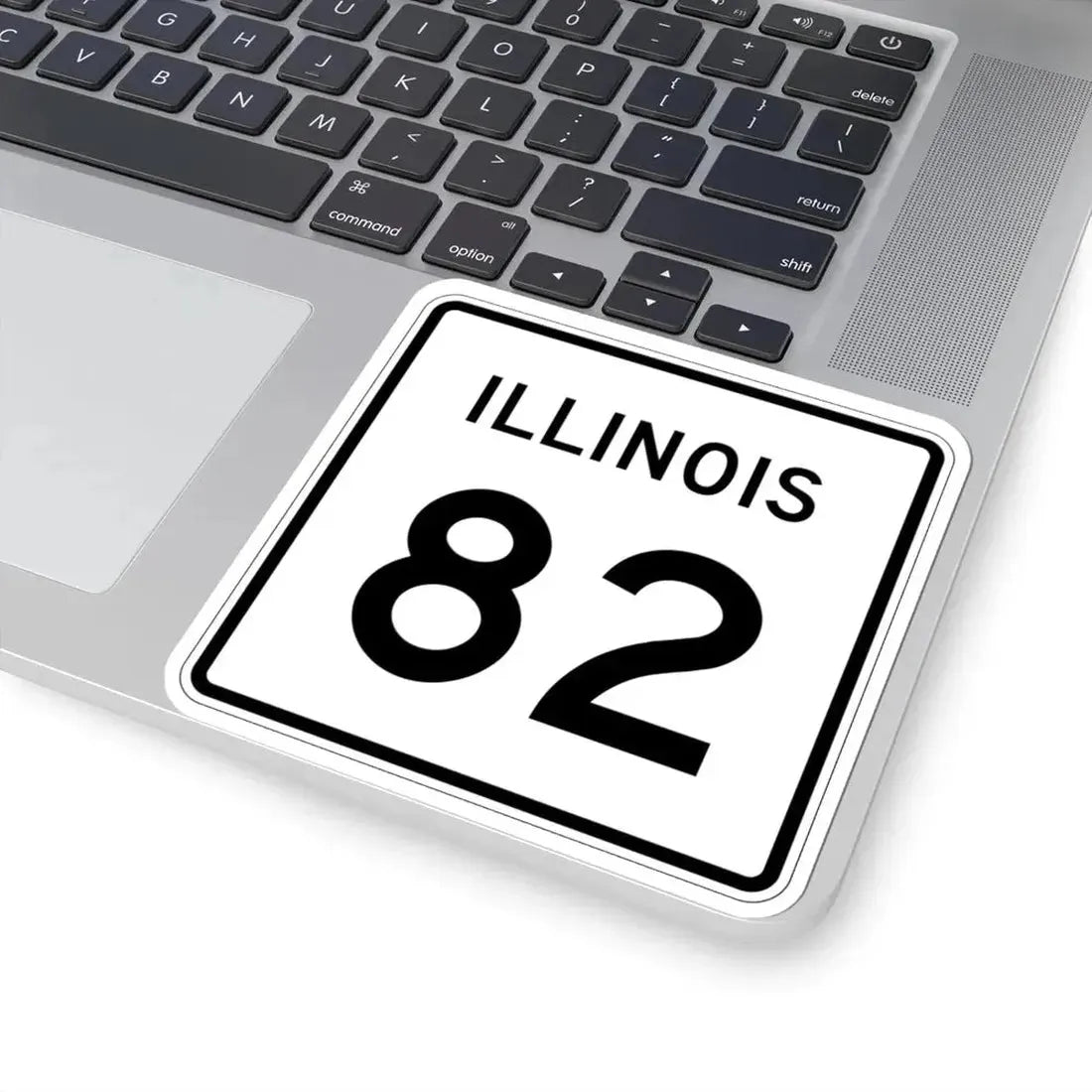 Illinois 82 (Illinois) (Road Sign) STICKER Vinyl Kiss-Cut Decal - The Sticker Space