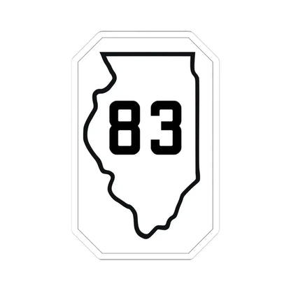 Illinois 83 1926 (Illinois) (Road Sign) STICKER Vinyl Kiss-Cut Decal 3 Inch White - The Sticker Space