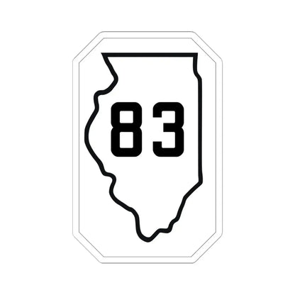 Illinois 83 1926 (Illinois) (Road Sign) STICKER Vinyl Kiss-Cut Decal 6 Inch White - The Sticker Space