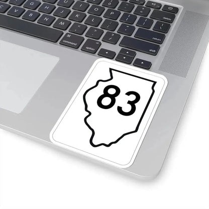 Illinois 83 1950 (Illinois) (Road Sign) STICKER Vinyl Kiss-Cut Decal - The Sticker Space