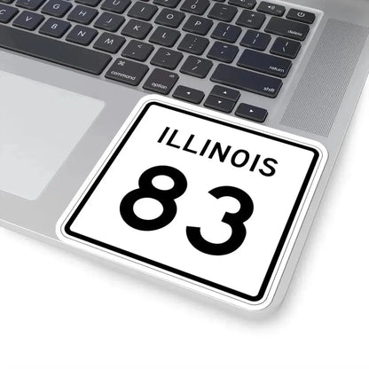 Illinois 83 (Illinois) (Road Sign) STICKER Vinyl Kiss-Cut Decal - The Sticker Space