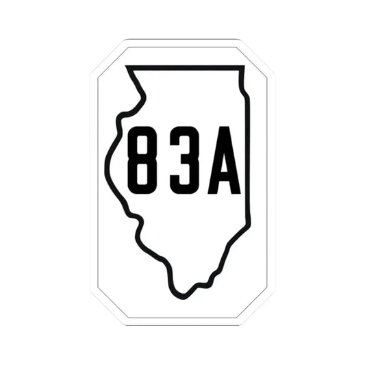 Illinois 83A 1926 (Illinois) (Road Sign) STICKER Vinyl Kiss-Cut Decal 2 Inch White - The Sticker Space