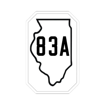 Illinois 83A 1926 (Illinois) (Road Sign) STICKER Vinyl Kiss-Cut Decal 3 Inch White - The Sticker Space