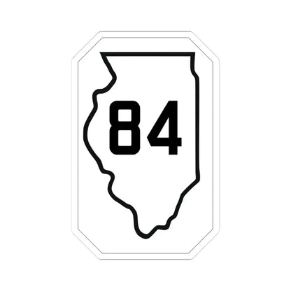 Illinois 84 1926 (Illinois) (Road Sign) STICKER Vinyl Kiss-Cut Decal 3 Inch White - The Sticker Space