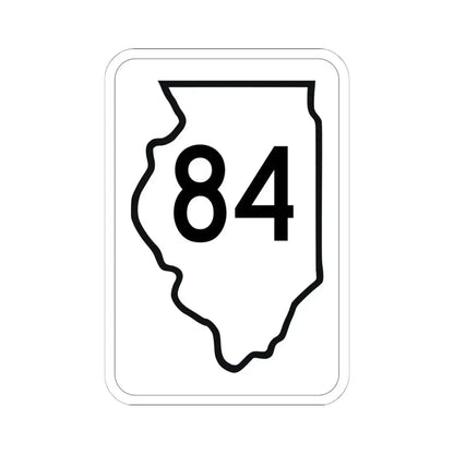 Illinois 84 1950 (Illinois) (Road Sign) STICKER Vinyl Kiss-Cut Decal 6 Inch White - The Sticker Space