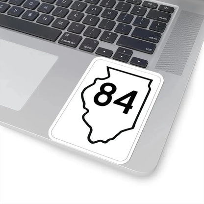 Illinois 84 1950 (Illinois) (Road Sign) STICKER Vinyl Kiss-Cut Decal - The Sticker Space