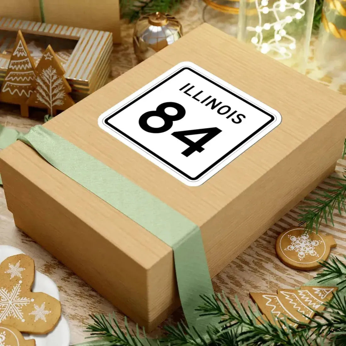 Illinois 84 (Illinois) (Road Sign) STICKER Vinyl Kiss-Cut Decal - The Sticker Space