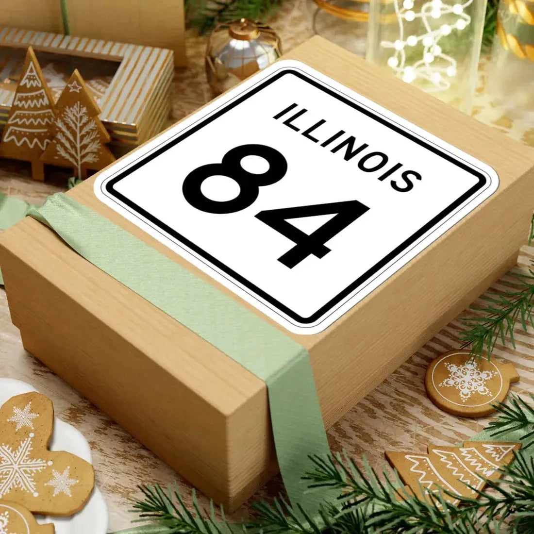 Illinois 84 (Illinois) (Road Sign) STICKER Vinyl Kiss-Cut Decal - The Sticker Space