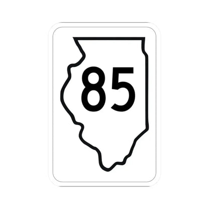 Illinois 85 1950 (Illinois) (Road Sign) STICKER Vinyl Kiss-Cut Decal 2 Inch White - The Sticker Space