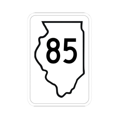 Illinois 85 1950 (Illinois) (Road Sign) STICKER Vinyl Kiss-Cut Decal 3 Inch White - The Sticker Space