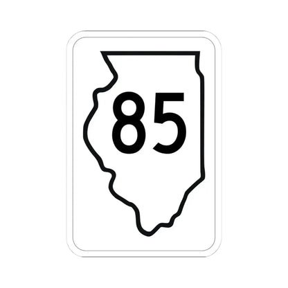 Illinois 85 1950 (Illinois) (Road Sign) STICKER Vinyl Kiss-Cut Decal 4 Inch White - The Sticker Space