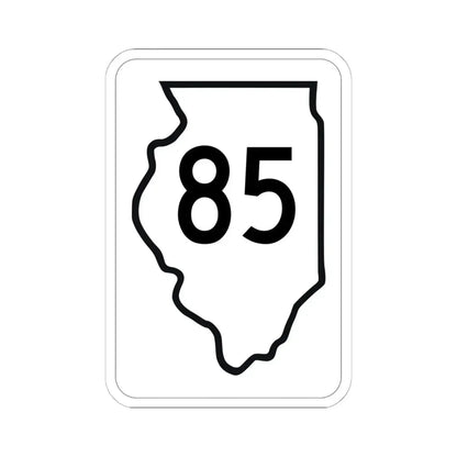Illinois 85 1950 (Illinois) (Road Sign) STICKER Vinyl Kiss-Cut Decal 6 Inch White - The Sticker Space