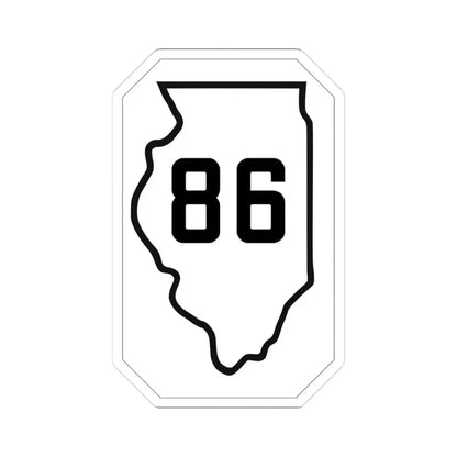 Illinois 86 1926 (Illinois) (Road Sign) STICKER Vinyl Kiss-Cut Decal 3 Inch White - The Sticker Space