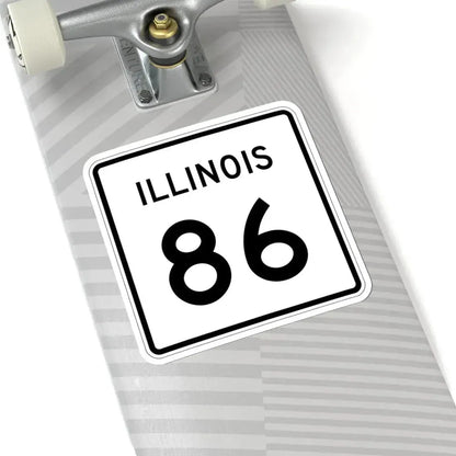 Illinois 86 (Illinois) (Road Sign) STICKER Vinyl Kiss-Cut Decal - The Sticker Space