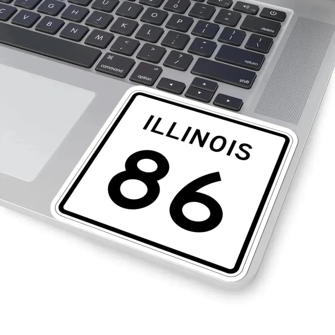 Illinois 86 (Illinois) (Road Sign) STICKER Vinyl Kiss-Cut Decal - The Sticker Space