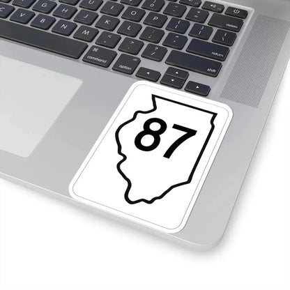 Illinois 87 1950 (Illinois) (Road Sign) STICKER Vinyl Kiss-Cut Decal - The Sticker Space
