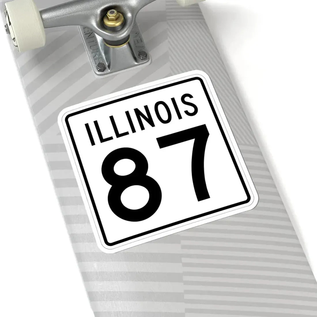 Illinois 87 1960 (Illinois) (Road Sign) STICKER Vinyl Kiss-Cut Decal - The Sticker Space