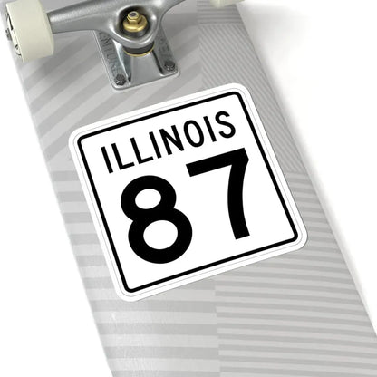 Illinois 87 1960 (Illinois) (Road Sign) STICKER Vinyl Kiss-Cut Decal - The Sticker Space