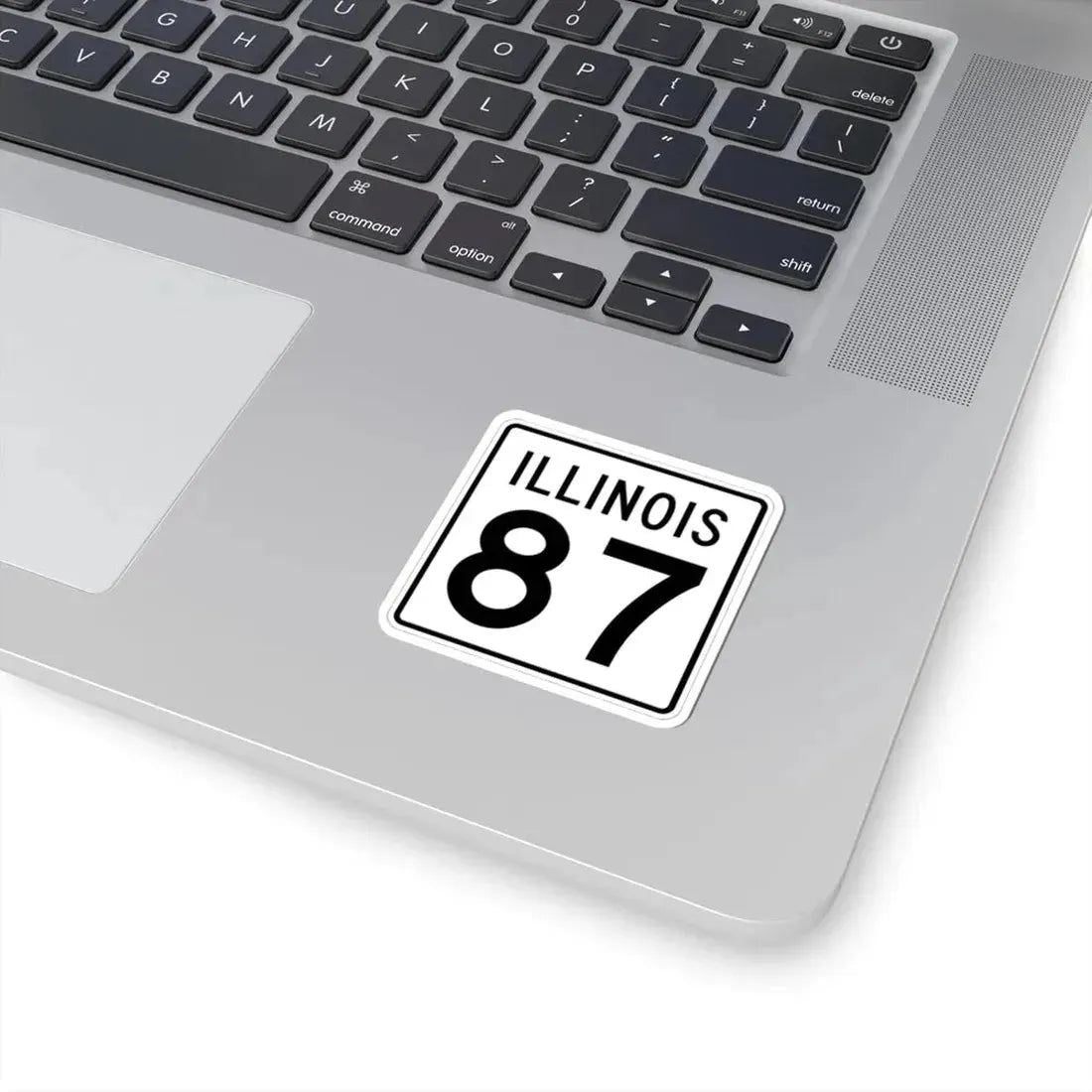 Illinois 87 1960 (Illinois) (Road Sign) STICKER Vinyl Kiss-Cut Decal - The Sticker Space