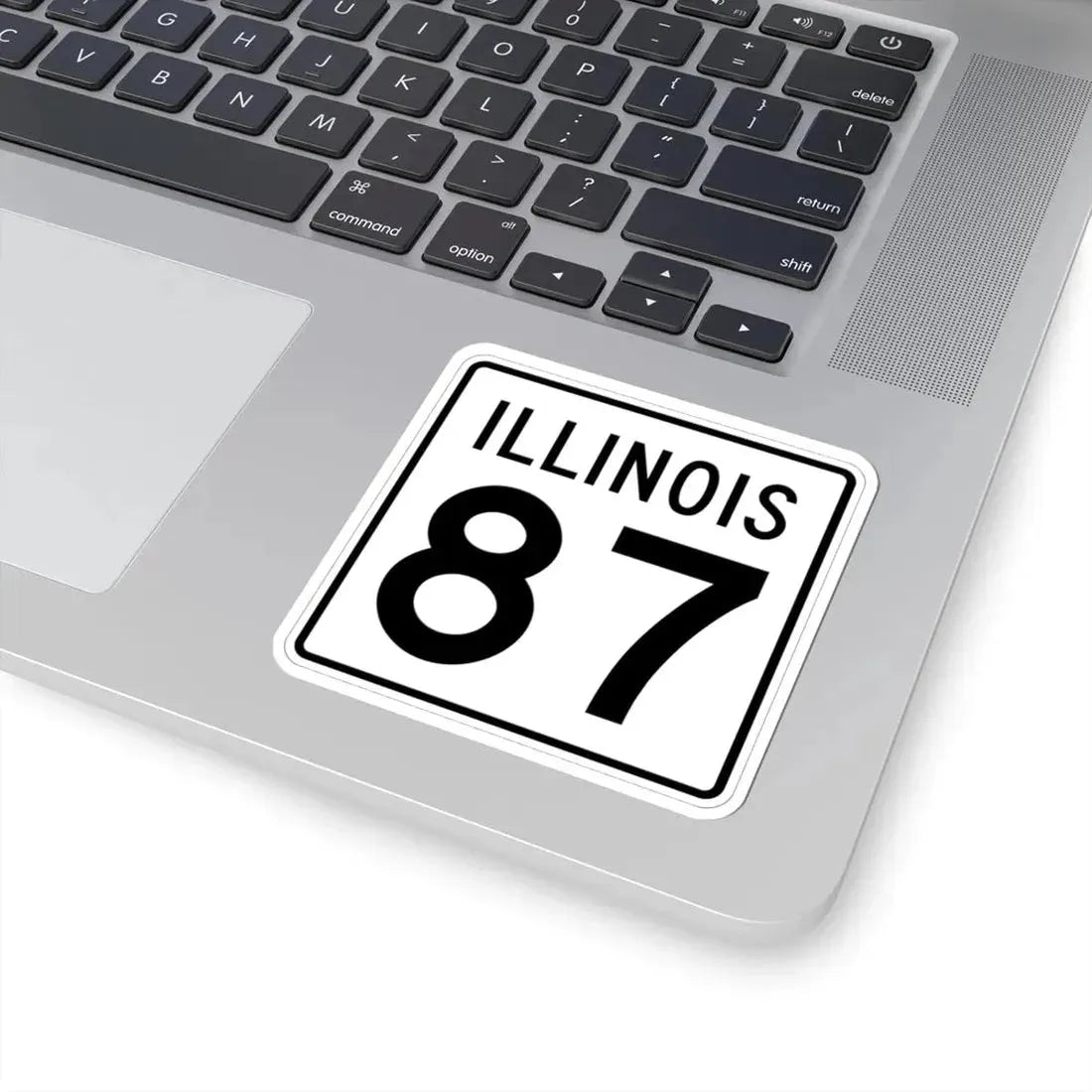 Illinois 87 1960 (Illinois) (Road Sign) STICKER Vinyl Kiss-Cut Decal - The Sticker Space
