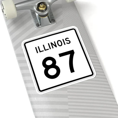 Illinois 87 (Illinois) (Road Sign) STICKER Vinyl Kiss-Cut Decal - The Sticker Space