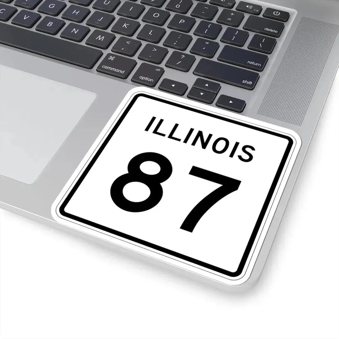 Illinois 87 (Illinois) (Road Sign) STICKER Vinyl Kiss-Cut Decal - The Sticker Space