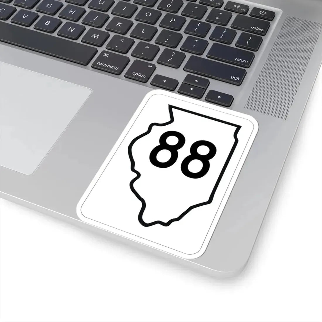 Illinois 88 1950 (Illinois) (Road Sign) STICKER Vinyl Kiss-Cut Decal - The Sticker Space