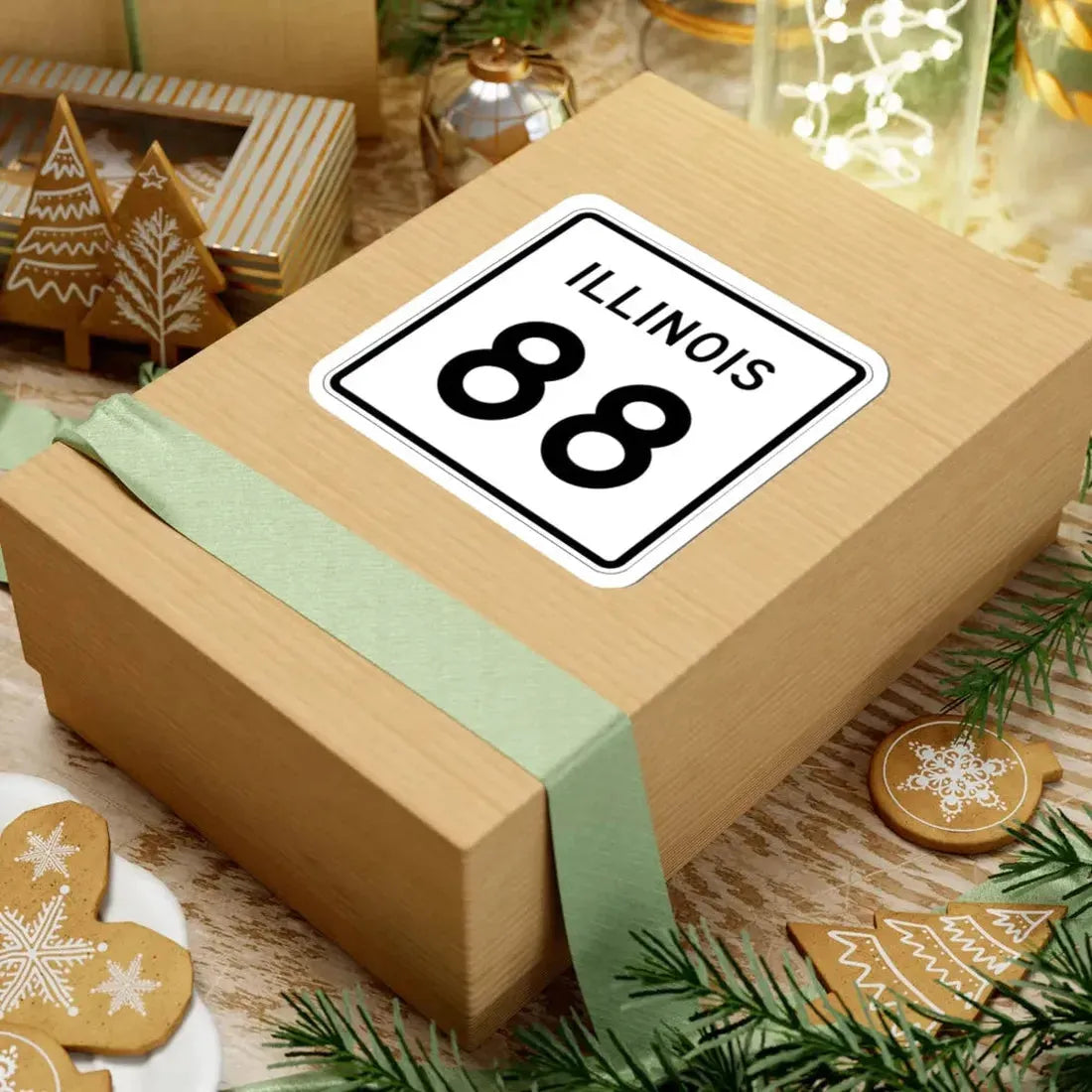 Illinois 88 (Illinois) (Road Sign) STICKER Vinyl Kiss-Cut Decal - The Sticker Space