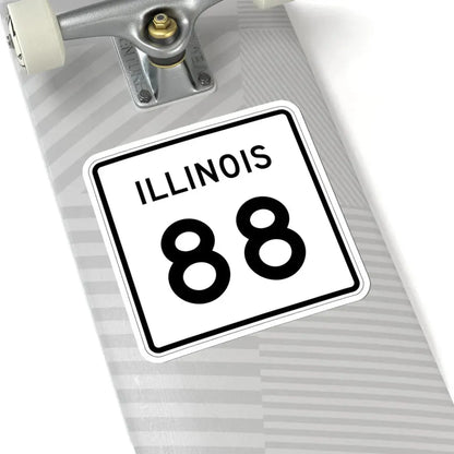Illinois 88 (Illinois) (Road Sign) STICKER Vinyl Kiss-Cut Decal - The Sticker Space