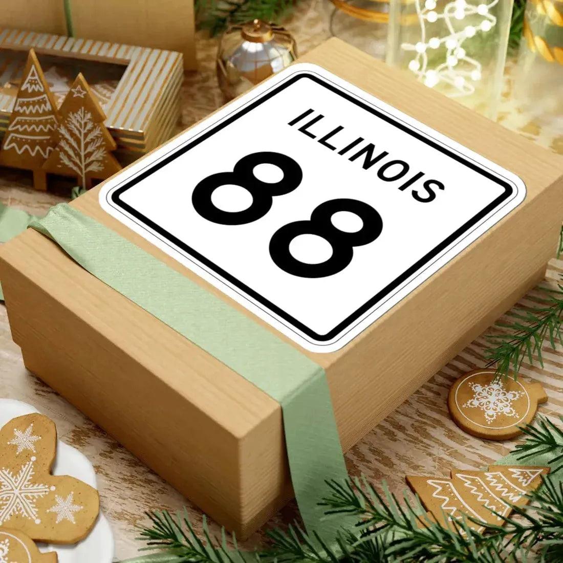 Illinois 88 (Illinois) (Road Sign) STICKER Vinyl Kiss-Cut Decal - The Sticker Space