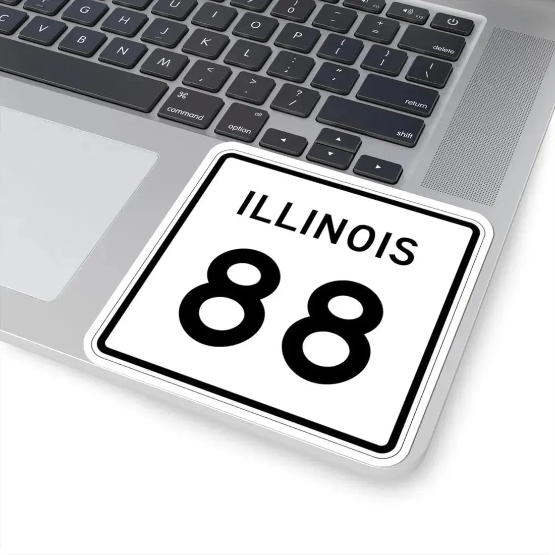 Illinois 88 (Illinois) (Road Sign) STICKER Vinyl Kiss-Cut Decal - The Sticker Space