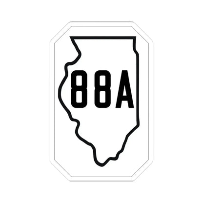 Illinois 88A 1926 (Illinois) (Road Sign) STICKER Vinyl Kiss-Cut Decal 3 Inch White - The Sticker Space