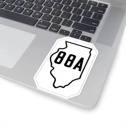 Illinois 88A 1926 (Illinois) (Road Sign) STICKER Vinyl Kiss-Cut Decal - The Sticker Space