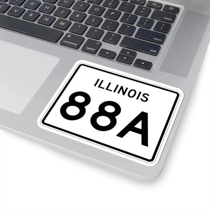 Illinois 88A (Illinois) (Road Sign) STICKER Vinyl Kiss-Cut Decal - The Sticker Space