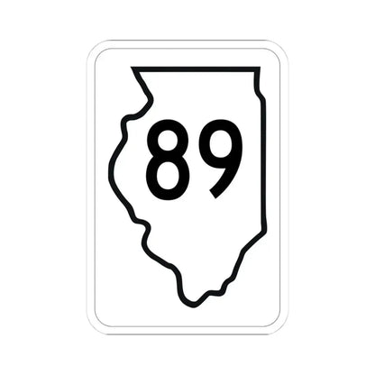 Illinois 89 1950 (Illinois) (Road Sign) STICKER Vinyl Kiss-Cut Decal 4 Inch White - The Sticker Space