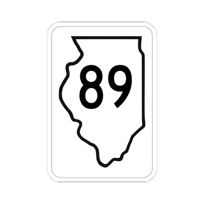 Illinois 89 1950 (Illinois) (Road Sign) STICKER Vinyl Kiss-Cut Decal 6 Inch White - The Sticker Space