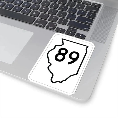 Illinois 89 1950 (Illinois) (Road Sign) STICKER Vinyl Kiss-Cut Decal - The Sticker Space