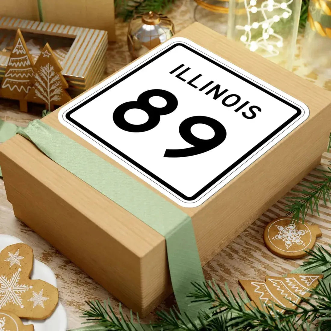 Illinois 89 (Illinois) (Road Sign) STICKER Vinyl Kiss-Cut Decal - The Sticker Space