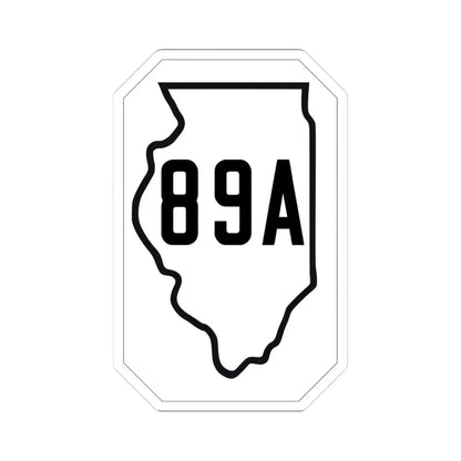 Illinois 89A 1926 (Illinois) (Road Sign) STICKER Vinyl Kiss-Cut Decal 3 Inch White - The Sticker Space