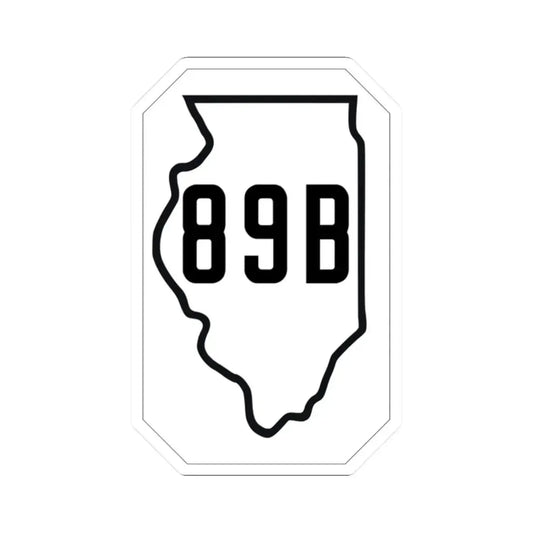 Illinois 89B 1926 (Illinois) (Road Sign) STICKER Vinyl Kiss-Cut Decal 2 Inch White - The Sticker Space