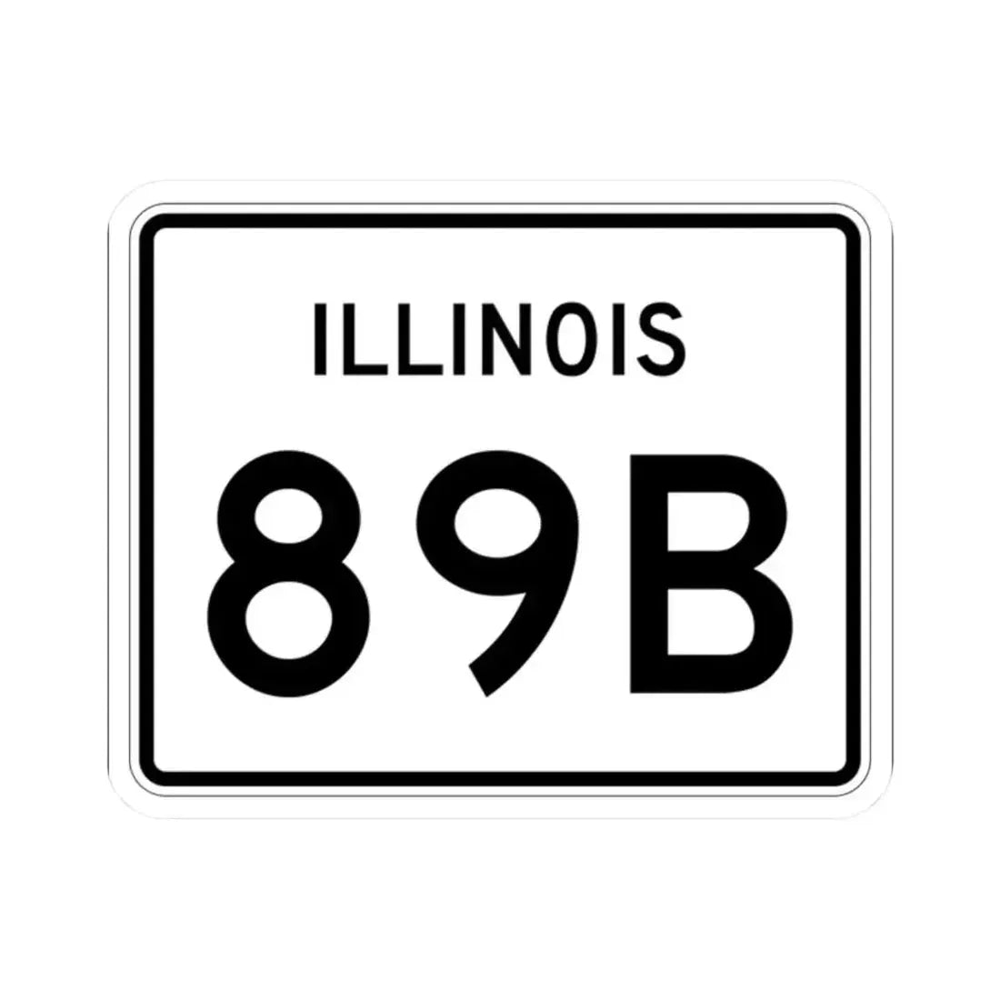 Illinois 89B (Illinois) (Road Sign) STICKER Vinyl Kiss-Cut Decal 2 Inch White - The Sticker Space